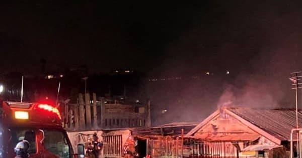 『パン、パン』と大きな音　うるま市石川の民家で火災、男性1人の遺体発見