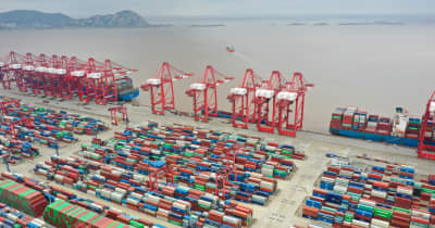 上海港のコンテナ取扱量、1日当たり11万TEU超える