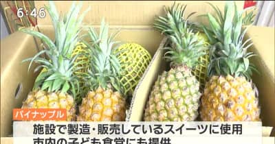 スイーツ用に　台湾産パイナップルを施設に寄贈　仙台