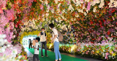 フィナーレ飾る「花のトンネル」　くまもと花博、22日閉幕