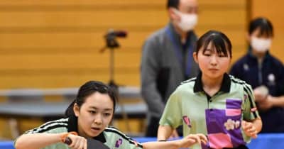 卓球女子団体、盛岡二が初優勝を飾る　県高校総体