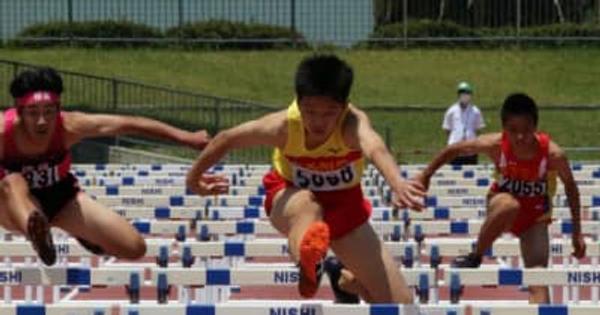 高城（宮崎西高付）大会新V　男子100H　県中学ジュニア陸上最終日