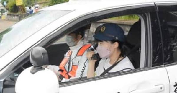 中学生〝DJポリス〟がパトカーから安全運転呼びかけ　大津町