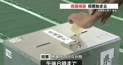 熊本県議補選 (熊本市1区) 投票始まる 期日前は低調