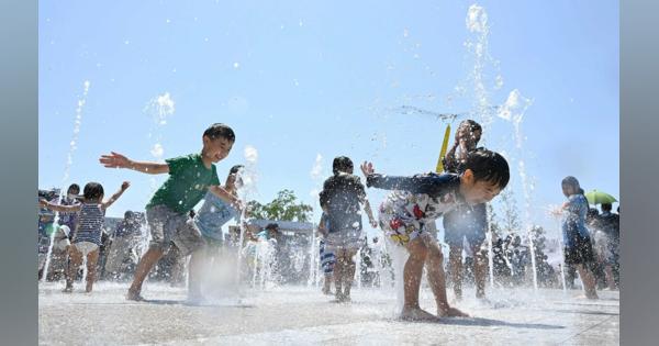 京都で真夏日、冷たい噴水に子ら歓喜　5月の観測史上最高気温更新の地点も