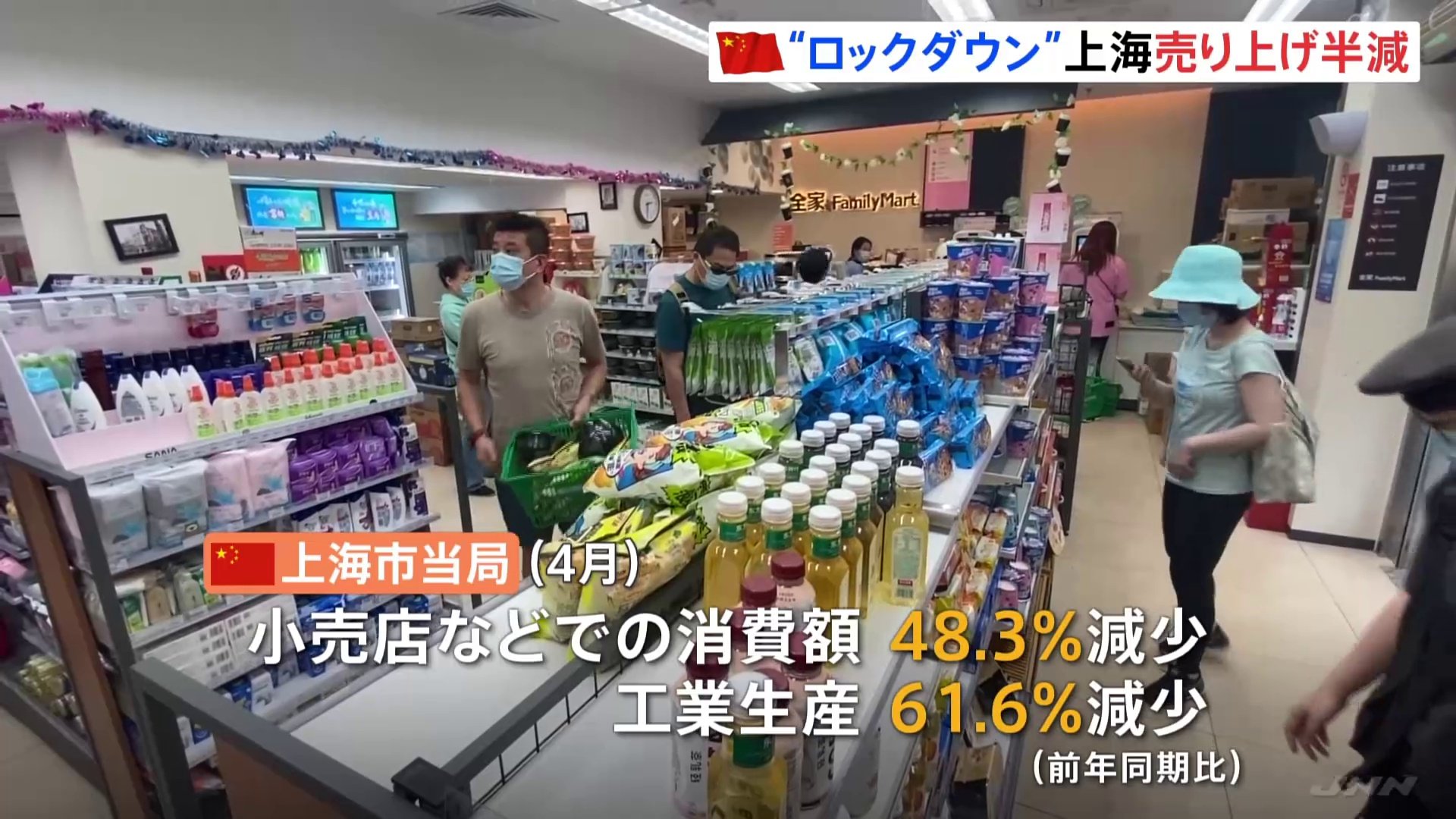 “ロックダウン”2か月の上海　消費半減で経済ダメージ深刻