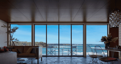 スリムフレームで、美しい日本の四季を切り取るパノラマウィンドウ「高性能ハイブリッド窓 TW」
