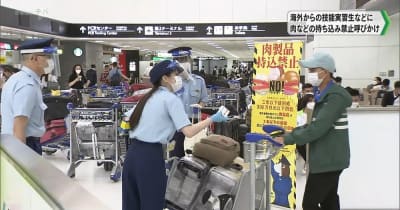 入国制限緩和 成田空港で動植物の持ち込み注意を呼び掛けるキャンペーン
