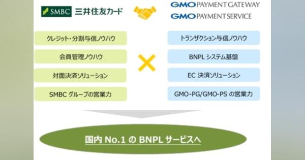 三井住友カード・GMO 2社、後払い決済「BNPLサービス」の業務提携締結　来春までの事業開始を予定