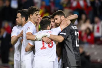 サッカー、スペインがスイス下す　欧州ネーションズリーグ
