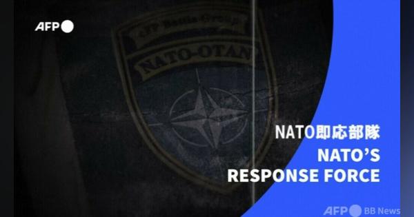 字幕：ビデオグラフィック「NATO即応部隊」