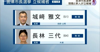 19日投開票　宮津市長選挙に現職と新人が立候補