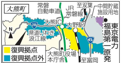 ＜速報＞福島県大熊町の復興拠点30日午前9時避難解除