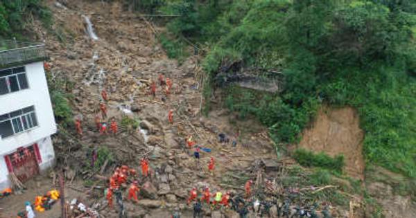 広西チワン族自治区融水県で山崩れ　5人死亡