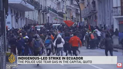 【映像】インフレと燃料価格高騰で抗議デモ、過去に11人死亡のデモ主導団体が　エクアドル
