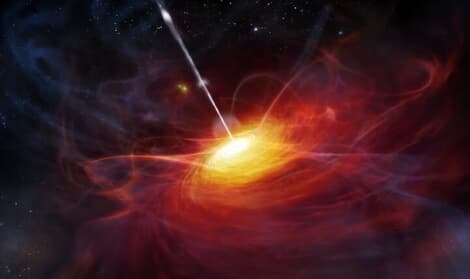 最も明るく、最も急速に成長するブラックホール発見　銀河の全恒星の7000倍輝く