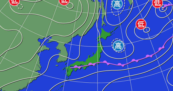 東日本太平洋側　朝にかけて大雨の所も