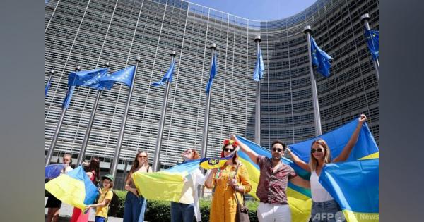 ウクライナ加盟候補国入りで「全会一致」 EU閣僚会議