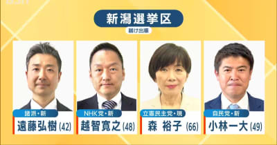 参院選新潟選挙区 立候補した4人が第一声