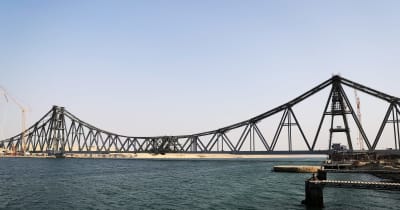 中国企業が建設請け負うスエズ運河鉄道橋、主体構造が完成