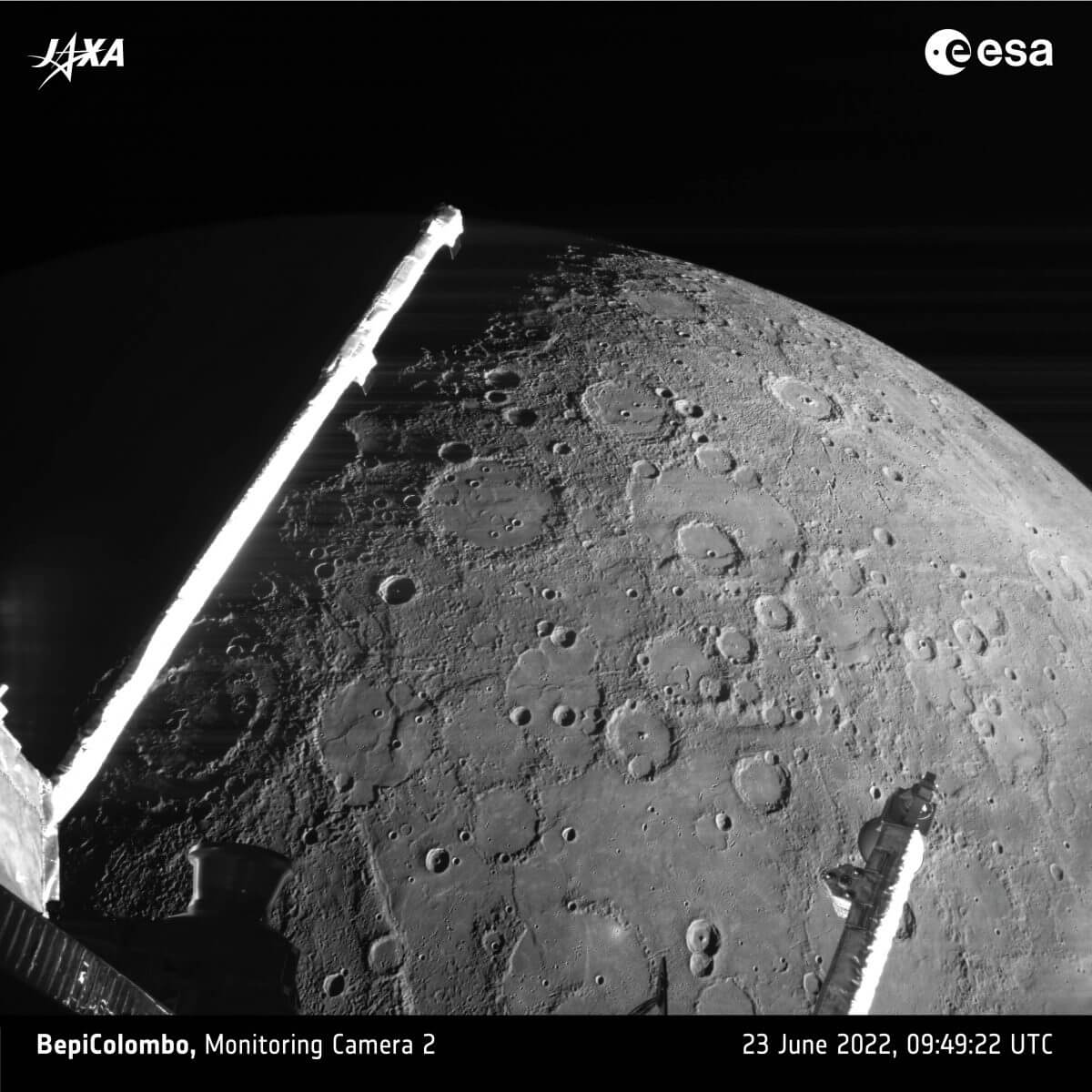 日欧の水星探査ミッション「ベピ・コロンボ」探査機が第2回水星スイングバイを実施