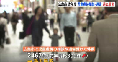 コロナ禍も要因か　児童虐待相談･通告 過去最多　広島市･昨年度