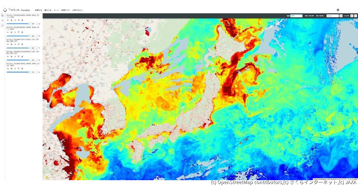 さくらインターネット、衛星「しきさい」の海面水温データなどを無料公開