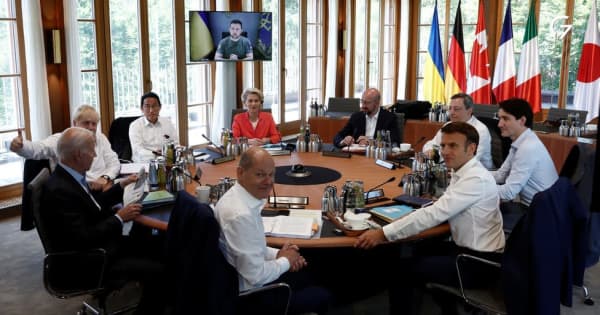 ウクライナ支援を「必要な限り継続」 、G7が共同声明