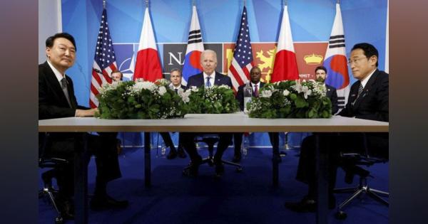 対北朝鮮３カ国結束強調　首脳会談　米、日韓関係改善に腐心　元徴用工問題　進展は見込めず