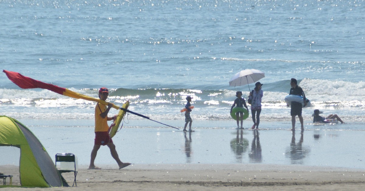 千葉の海水浴シーズン、3年ぶりに幕開け　九十九里浜で海開き