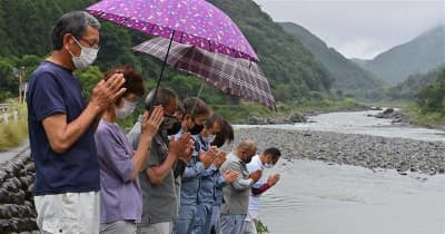 熊本豪雨から２年追悼のサイレン　人吉市・球磨村