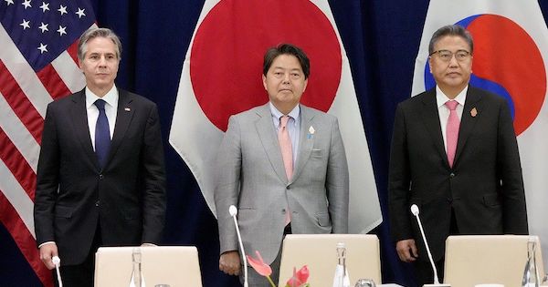 抑止力強化へ安保協力　日米韓外相、対北朝鮮で連携