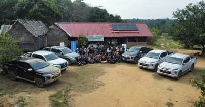 【マレーシア】三菱自、先住民の集落に太陽光システム寄贈［車両］