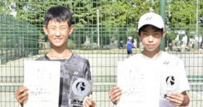 菊地駿太・八島柊人組が男子ダブルスV　県中学テニス選手権大会
