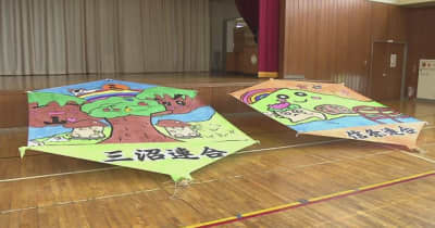 地域の伝統行事「大凧合戦」　児童が大凧の絵付けを体験　《新潟・長岡》