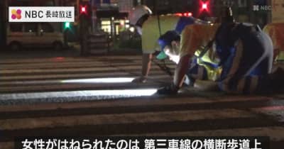 長崎市の大波止交差点で女性がはねられ重体