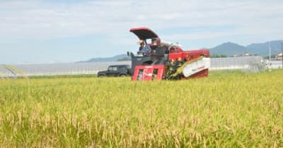 超早場米 品質良好　西都で収穫開始