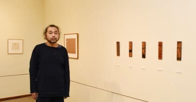 柿渋使った作品や木版画　津の三重画廊で名嶋さん個展　三重