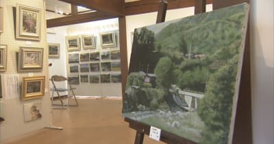 昭和の面影が残る風景がテーマ　南アルプス市の画家の作品展