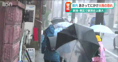 新潟市東区で３時間に81ミリ記録 17日まで大雨の恐れ 新潟県
