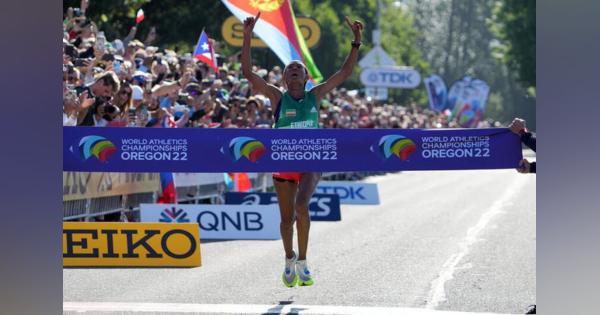 陸上＝女子マラソンもエチオピア選手が優勝、世界選手権