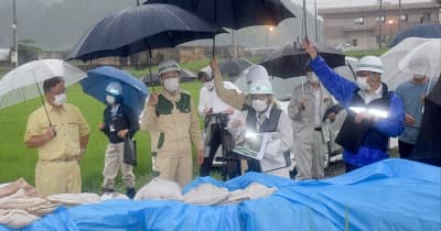 大雨被害 連携し対応　一関・花泉　知事が緊急視察