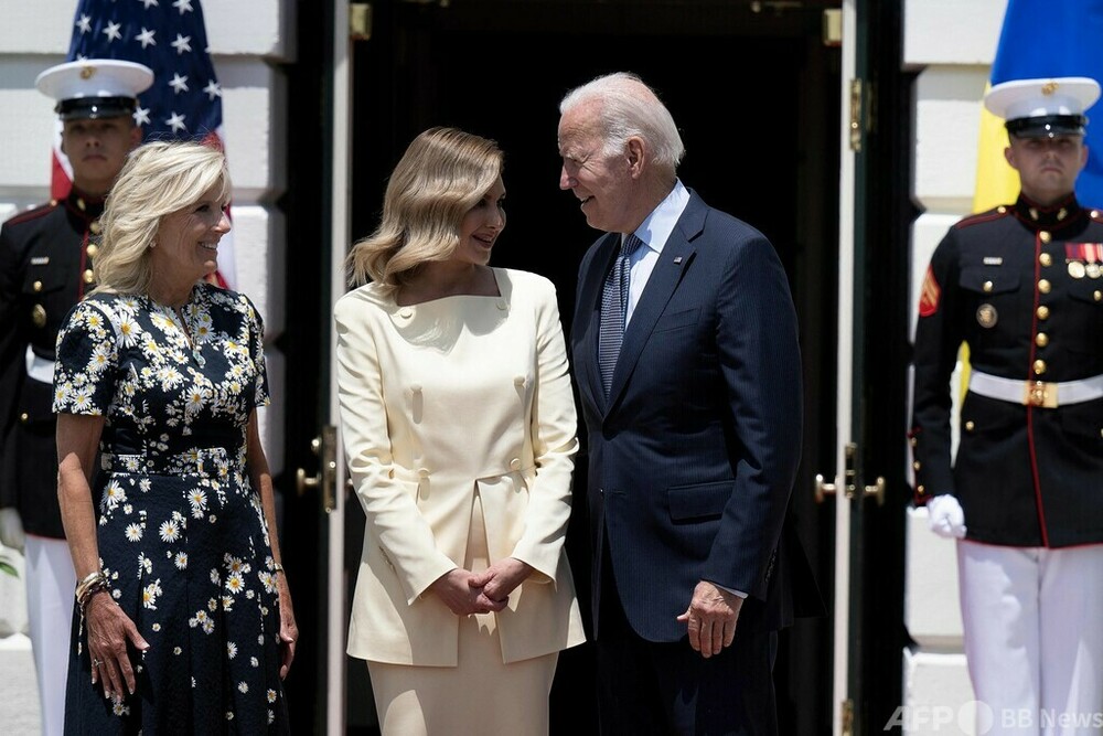 ウクライナ大統領夫人、ホワイトハウス訪問 バイデン夫妻が歓待