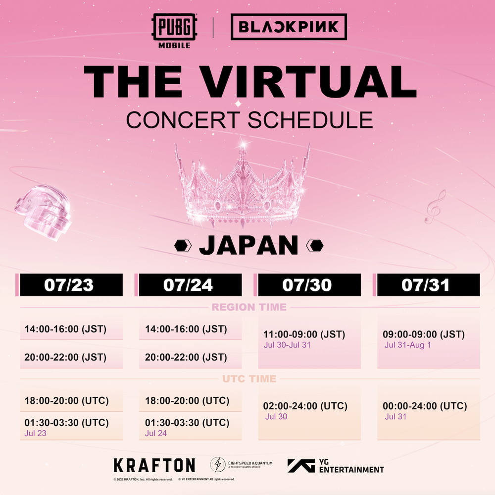 PUBG JAPAN、K-popガールズグループ『BLACKPINK』の『PUBG MOBILE』インゲームコンサートのスケジュールを発表