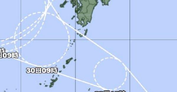 熱帯低気圧、台風となって29日に大東島地方へ接近へ　暴風にはならない見通し