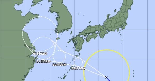 台風5号　きょう昼過ぎから大東、沖縄本島地方に接近の恐れ(7月29日朝)
