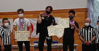 日本ジュニアアームレスリング選手権でメダル3つ獲得　美馬市の福田彩希斗さん