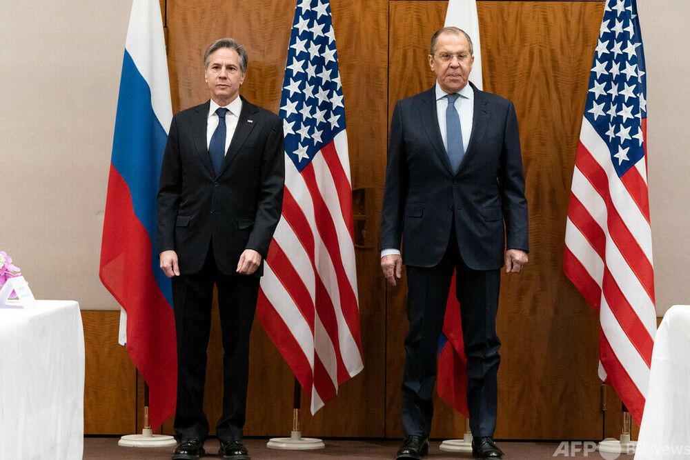 米国務長官、ロシア外相と「率直な」協議 ウクライナ侵攻後初