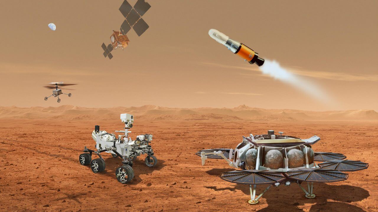 欧米の火星サンプルリターン計画、サンプル保管容器を回収する小型ヘリ搭載へ