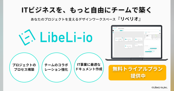 新規事業立ち上げやITサービスのチーム業務を効率化するSaaS型デザインプラットフォーム「LibeLi-io」が提供開始